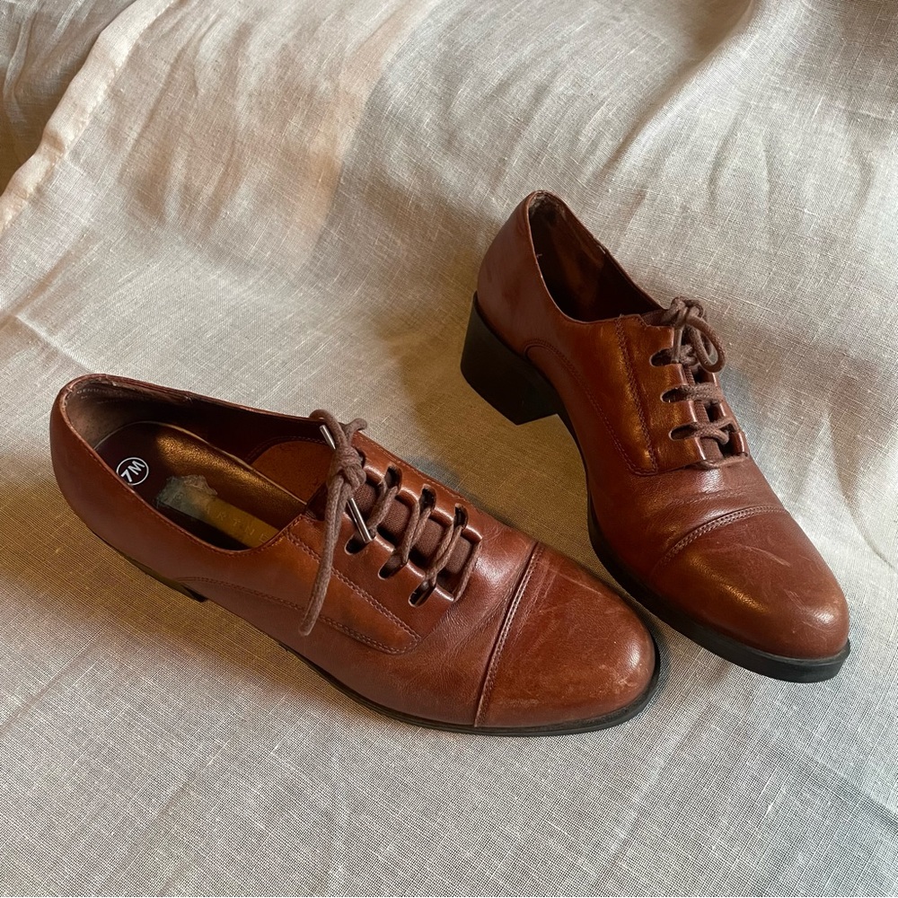 Brown Leather Oxfords